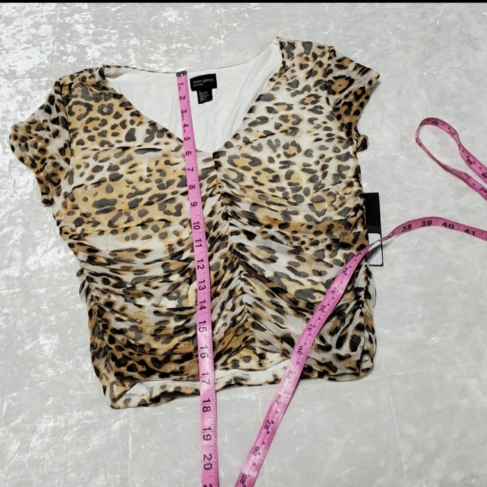 Free Press Leopard Print Ruched Top - Picture 7 of 7